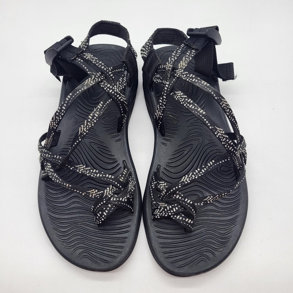Chaco Z Cloud X/2 Outdoor Hiking Water Sandals White & Black Size 9 - Picture 2 of 16